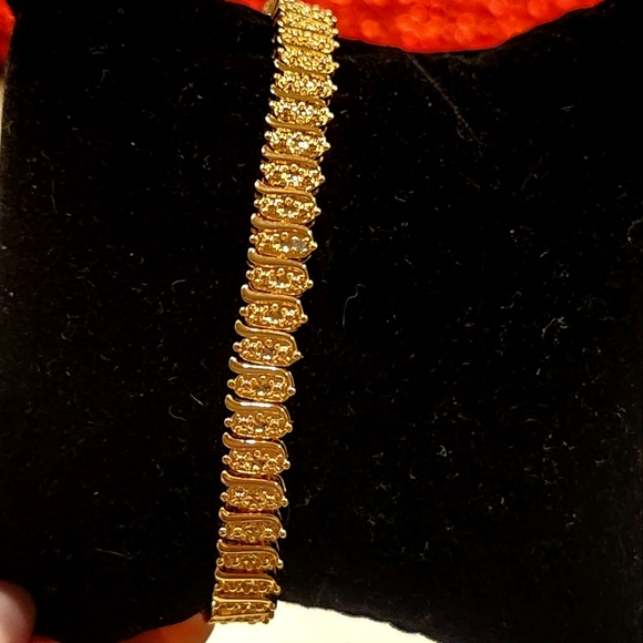 July Birthstone Tennis Bracelet for Women,18K Golden Plated Copper with Zirconia - Picture 3 of 11